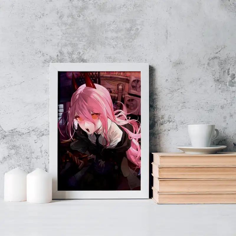 تابلو خندالو مدل پاور انیمه مرد اره ای کد 17874