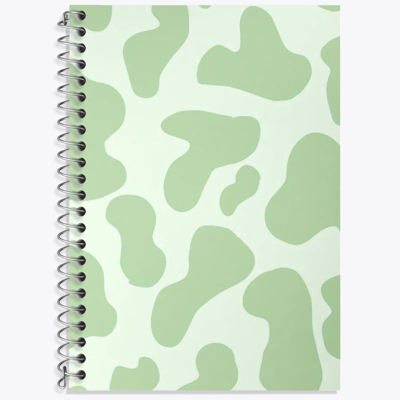 دفتر زبان 50 برگ خندالو مدل سه خط طرح لکه رنگ سبز کد N2756