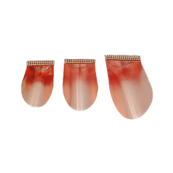 سرتاس مسی مدل نگین دار کد ZH207.1 مجموعه 3 عددی