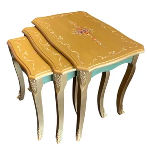 میز عسلی مدل طلاکوب مجموعه سه عددی