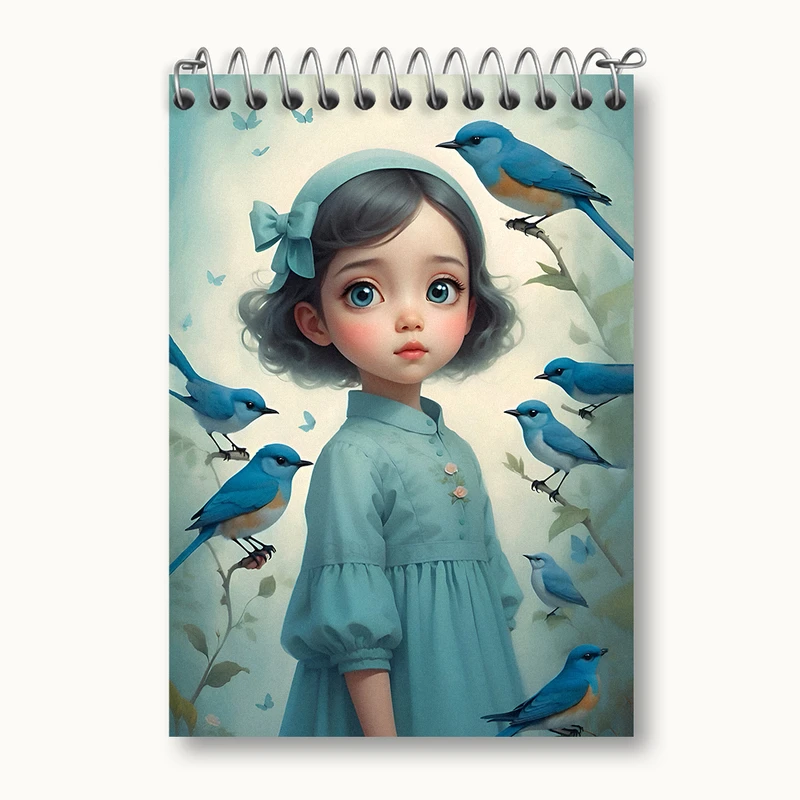 دفتر یادداشت 50 برگ خندالو طرح دخترانه کیوت کد N4599