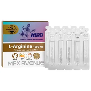 ویال ال آرژنین  با طعم پرتقال مکس اونیو - 1000 میلی گرم بسته 10 عددی