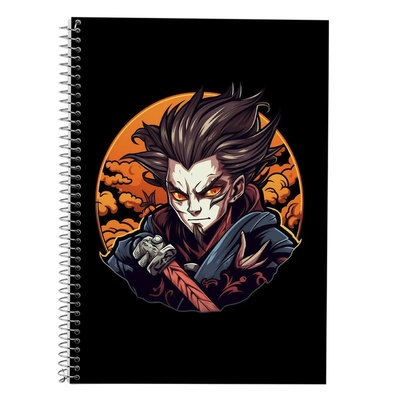 دفتر زبان 50 برگ مدوپد مدل دوخط طرح Demon Slayer کد DF10526