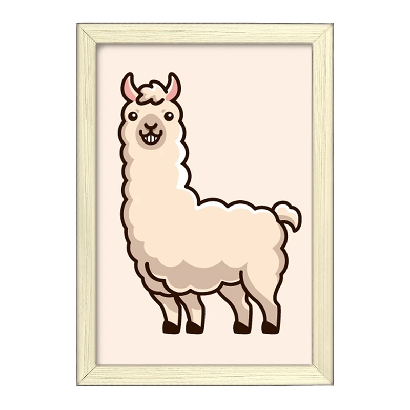 تابلو خندالو طرح حیوانات بامزه لاما کد 28205