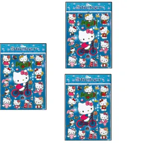 استیکر کودک طرح پیشی مدل Bicycle بسته 3 عددی