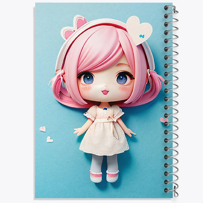 دفتر شطرنجی 50 برگ خندالو مدل دخترانه (Girlish) کد 36859