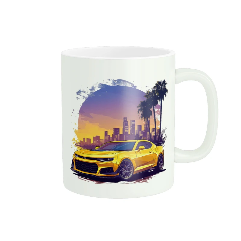 ماگ پادآفرین مدل ماشین Chevrolet Camaro Zl1 سبک هنری نقاشی کد 007