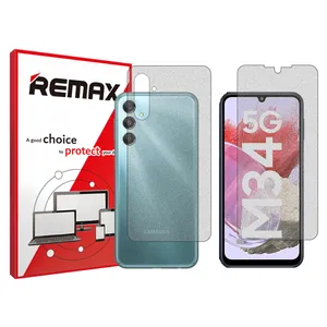 Remix matte screenprotector HyMTT model suitable for Samsung Galaxy M34 5G mobile phones along with the back of the phone