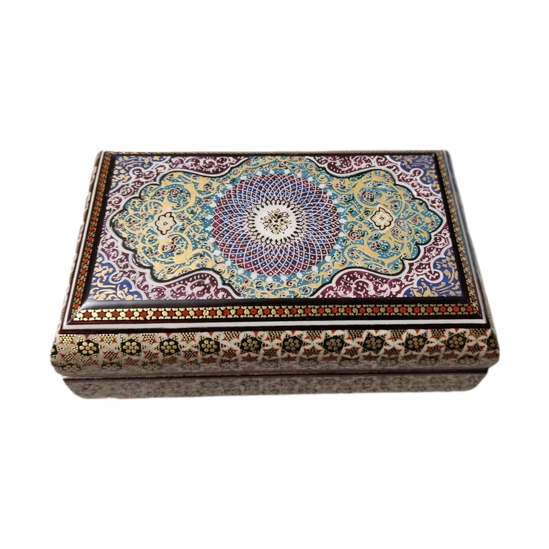 جعبه جواهرات خاتم کاری طرح تذهیب کد 07