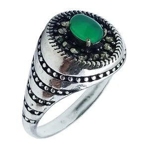 انگشتر نقره مردانه سلین کالا مدل عقیق ce-As225