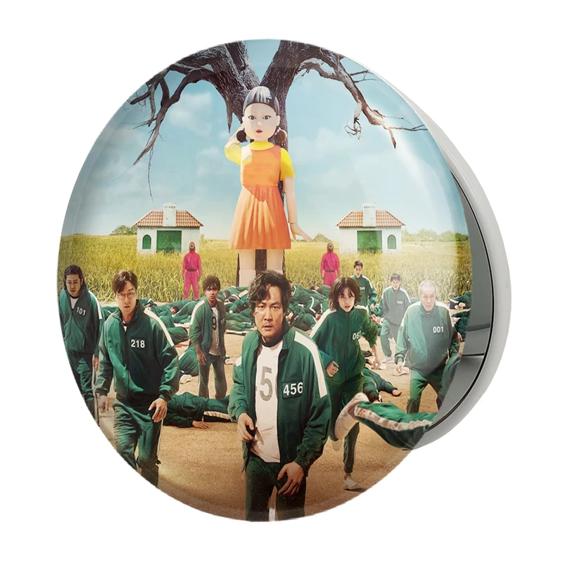 آینه جیبی خندالو طرح بازی مرکب Squid Game مدل تاشو کد 10825 