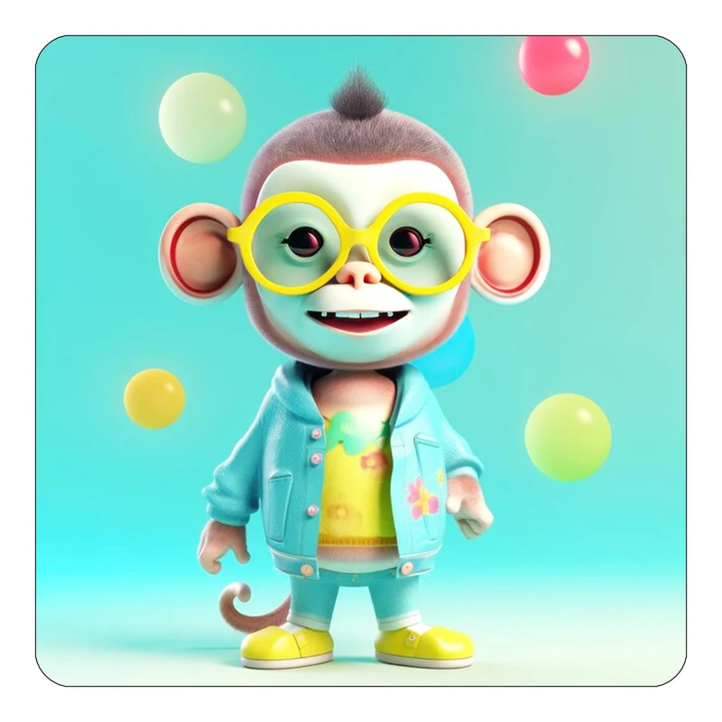 مگنت کاکتی طرح حیوانات کارتونی مدل mp28450