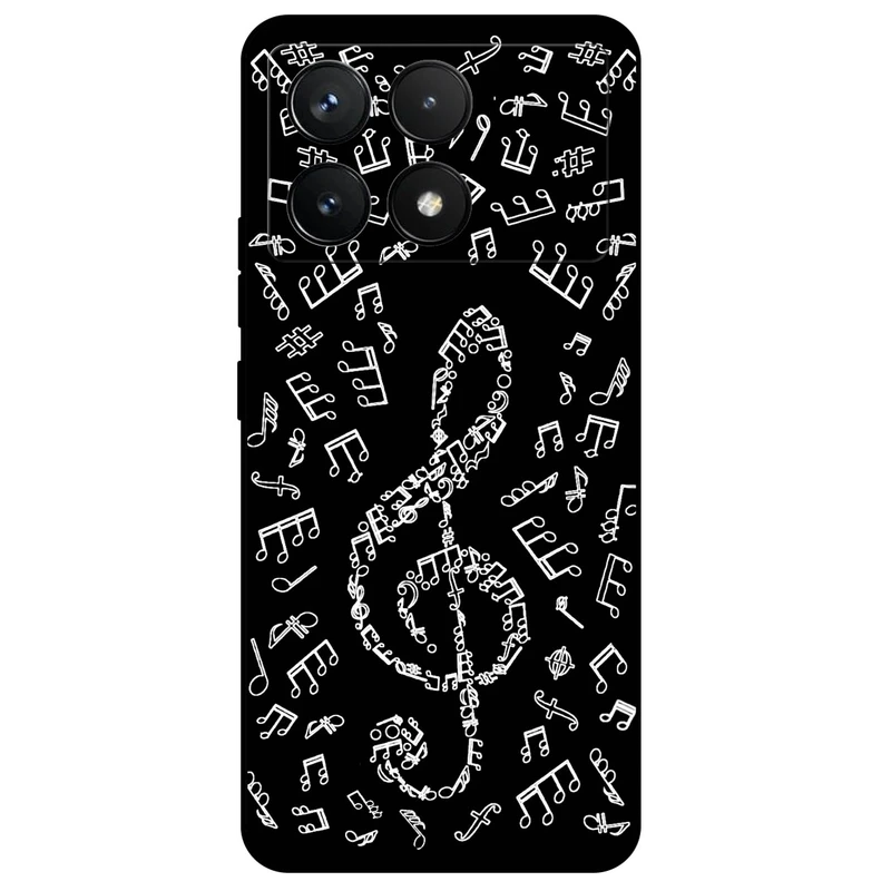کاور مگافون طرح نوت موسیقی مدل 1370 مناسب برای گوشی موبایل شیائومی Poco F6 Pro  