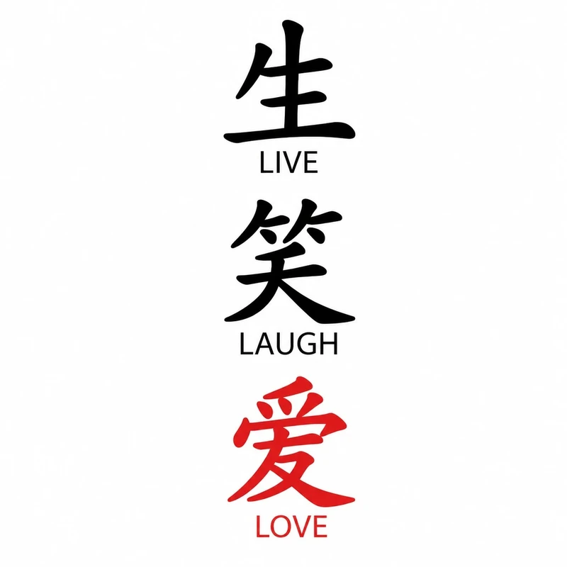 برچسب بدنه خودرو سولگی طرح Live, Laugh, Love کد M046