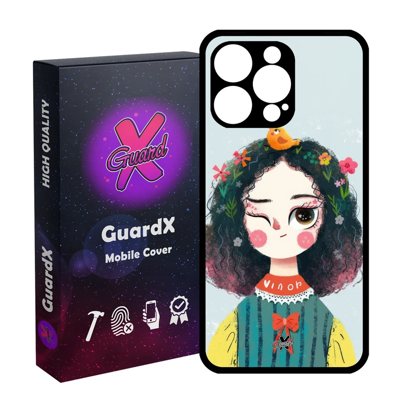 کاور گارد ایکس طرح دختر مدل Glass10639 مناسب برای گوشی موبایل اپل iPhone 15 Pro Max