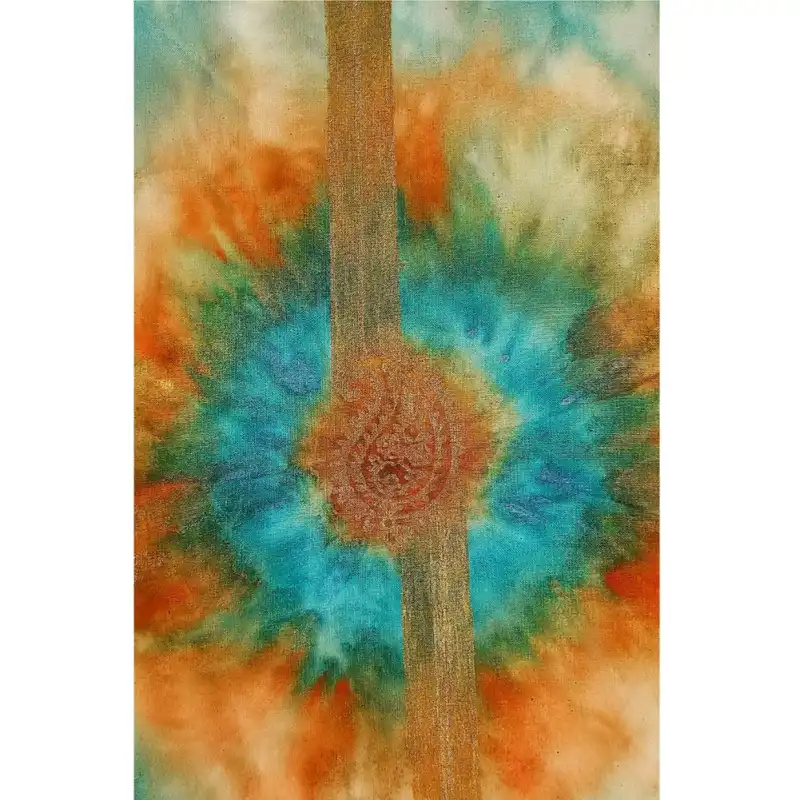 رومیزی چاپ دستی مدل ابرو باد و بته جقه