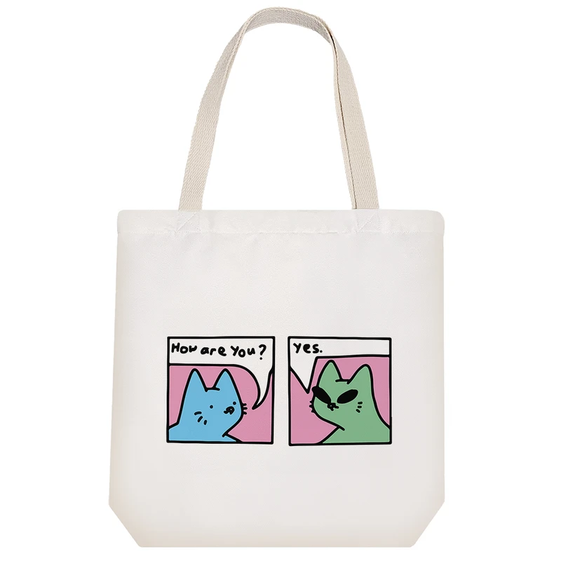 ساک خرید خندالو مدل مکالمه گربه ها کد 8591