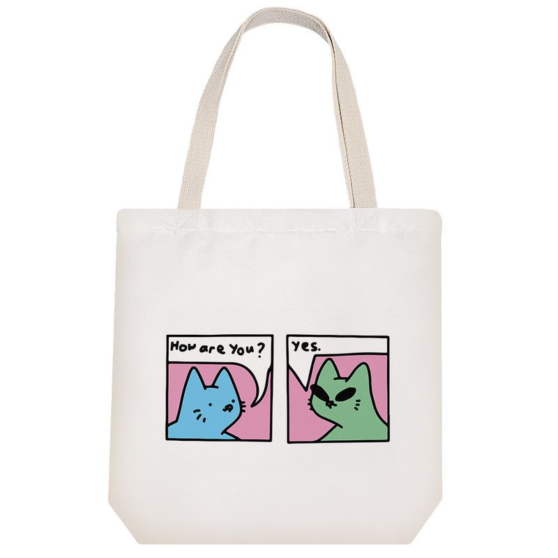 ساک خرید خندالو مدل مکالمه گربه ها کد 8591