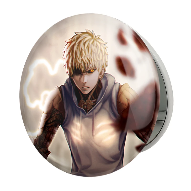 آینه جیبی خندالو طرح جنوس انیمه مرد تک مشتی One Punch Man مدل تاشو کد 11345 