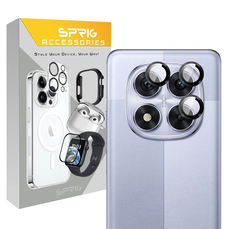 محافظ لنز دوربین اسپریگ مدل Ring Metal مناسب برای گوشی موبایل شیائومی Redmi Note 14 Pro