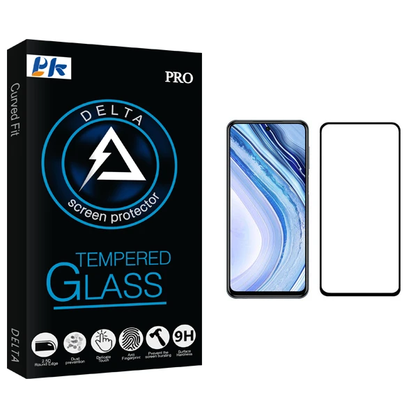 محافظ صفحه نمایش پی کی مدل Delta Glass مناسب برای گوشی موبایل شیائومی Redmi Note 9 Pro Max