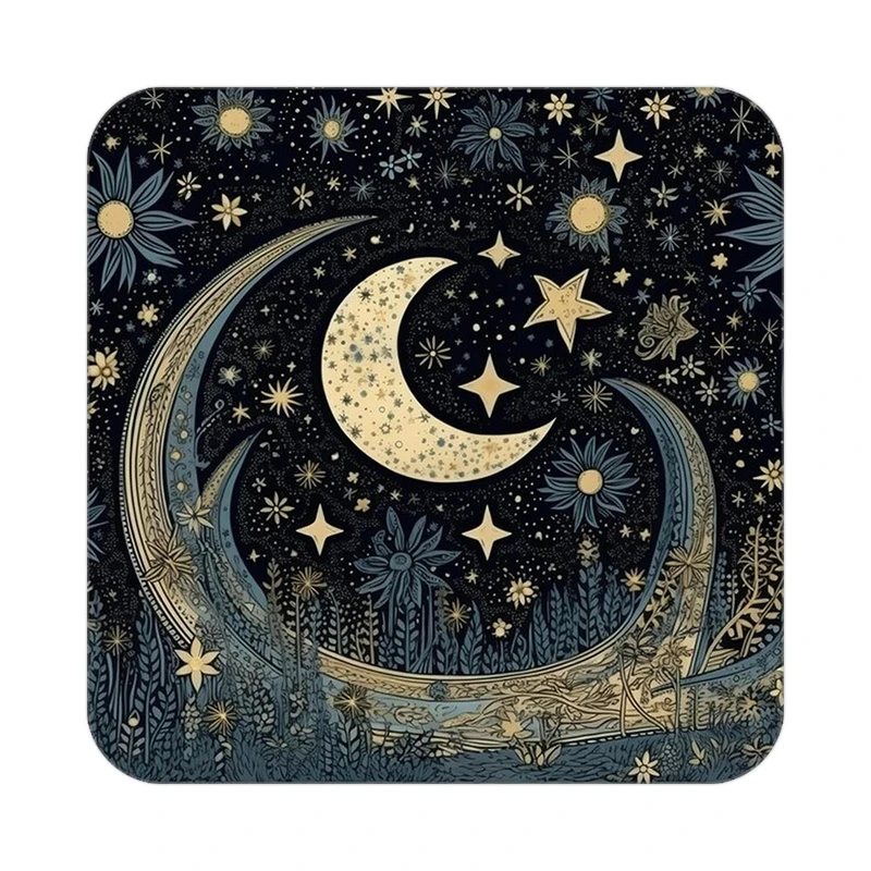 زیر لیوانی کاکتی طرح ماه و ستاره مدل mp53101