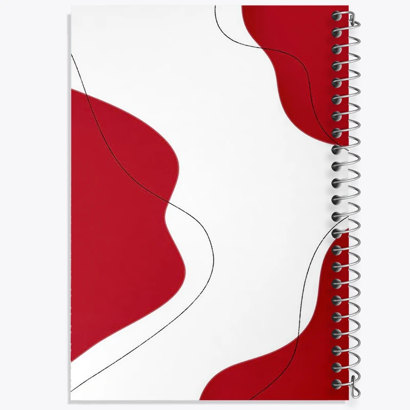 دفتر نقاشی 50 برگ خندالو طرح مینیمال رنگ قرمز کد N2776