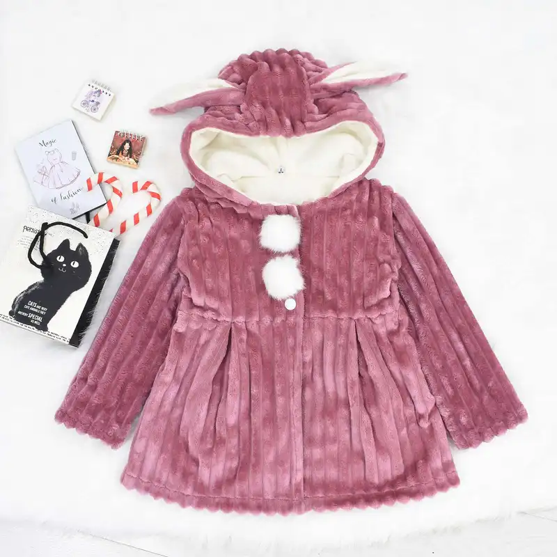 پالتو دخترانه دل آویز طرح خرگوش مدل T302