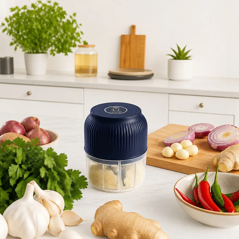 عکس شماره 3 : خرد کن شارژی 250 میلی لیتر مدل g mash با 3 تیغه استیل ضدزنگ، ضدآب