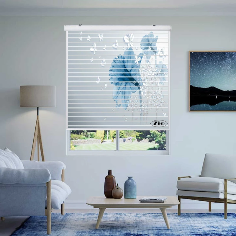 پرده زبرا زیو مدل سیلوئت 3D1289 سایز 150x150 سانتی متر