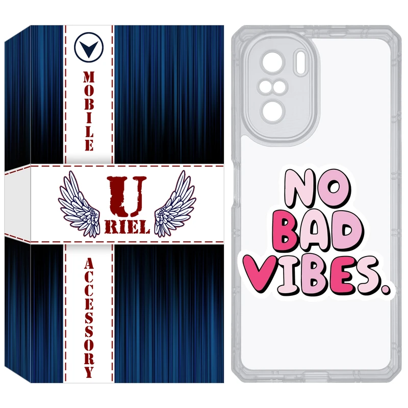 کاور یوریل مدل Clear کد 92 طرح انرژی مثبت مناسب برای گوشی موبایل شیائومی Poco F3 / Redmi K40 / Mi 11i