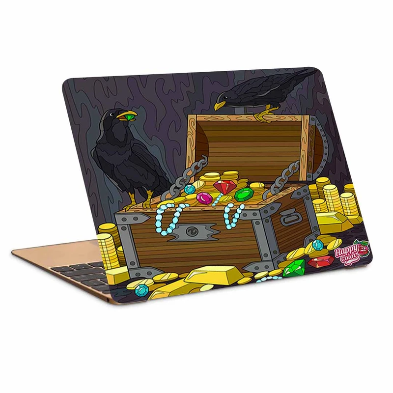 استیکر لپ تاپ طرح گنجینه کد P-06مناسب برای لپ تاپ 15.6 اینچ