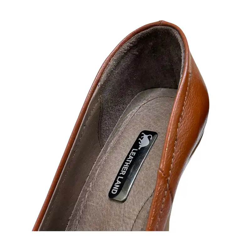 کفش زنانه سرزمین چرم مدل کد 1251 رنگ عسلی