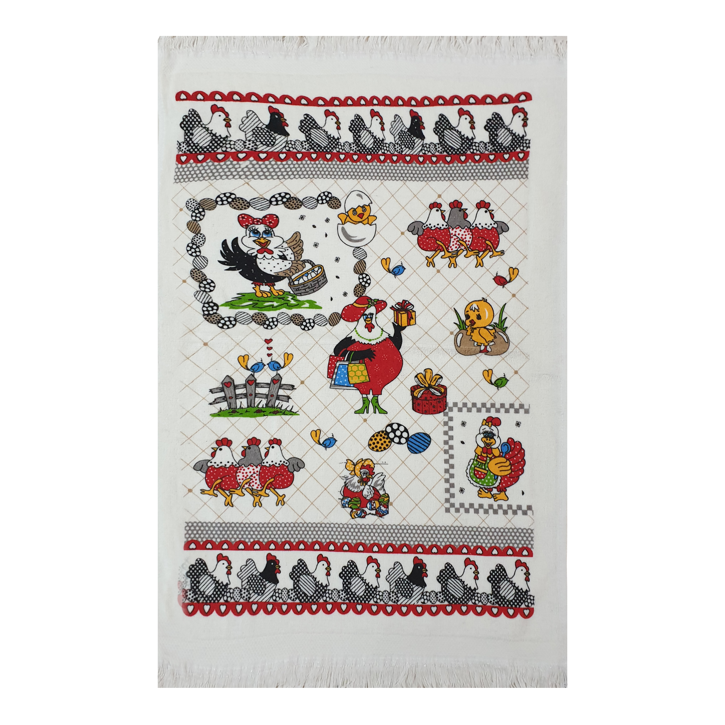   حوله آشپزخانه آکیپک مدل chicken ابعاد 60×40 سانتی متر