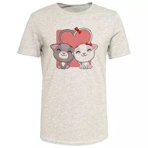 تی شرت آستین کوتاه زنانه مدل گربه کد J415 رنگ طوسی