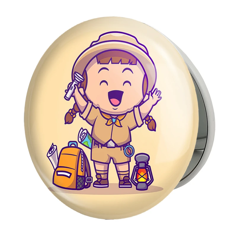 آینه جیبی خندالو طرح جهانگرد مدل تاشو کد 29376