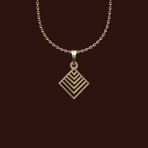 گردنبند طلا 18 عیار زنانه مدوپد مدل هندسی کد X2-1-1233