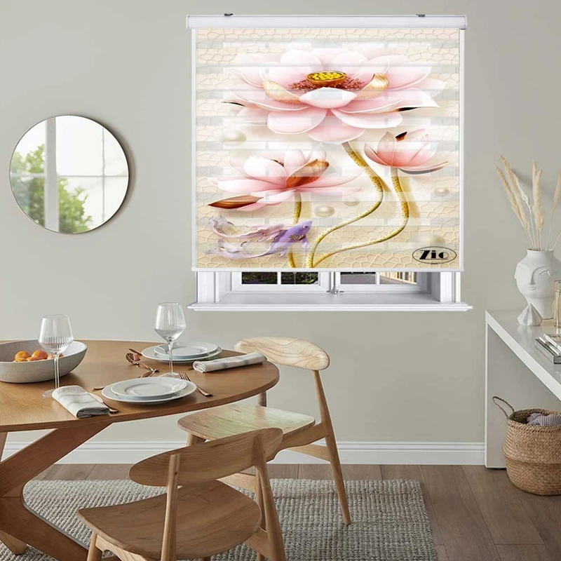 پرده زبرا زیو کد 3D1525 سایز 150x200 سانتی متر