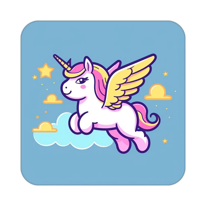 زیر لیوانی کاکتی طرح اسب تک شاخ و یونیکورن مدل mp29528