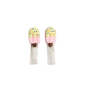 گیره مو زنانه مدل Ice Cream 01 بسته 2 عددی