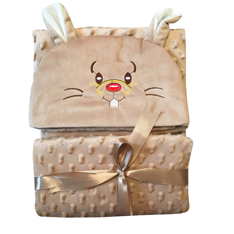 پتو نوزاد طرح خرگوش کد 0200 سایز 70x70 سانتیمتر