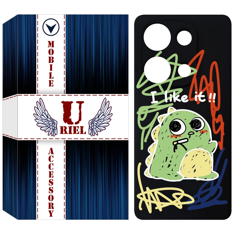 کاور یوریل مدل KSH کد 21 طرح دایناسور نقاش مناسب برای گوشی موبایل شیائومی Poco M6 Pro