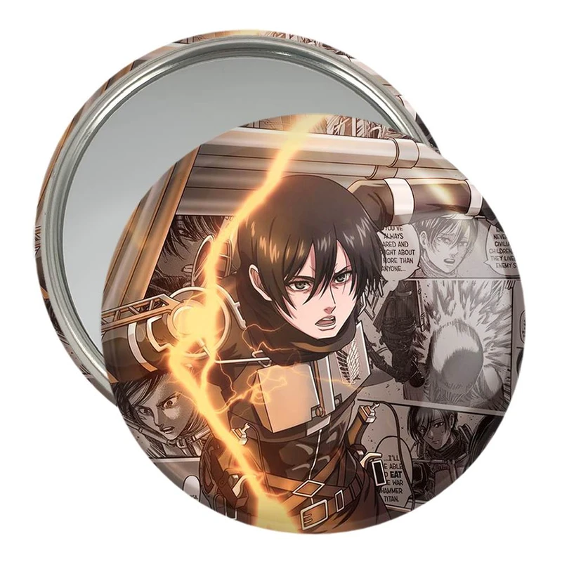 آینه جیبی خندالو مدل میکاسا آکرمن انیمه اتک آن تایتان Attack on Titan  کد 11003