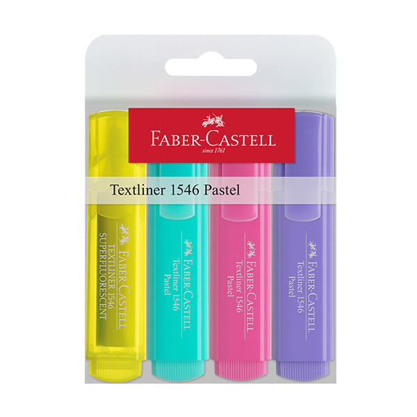 ماژیک علامتگذار فابر کاستل مدل Textliner 1546 Pastel بسته 4 عددی