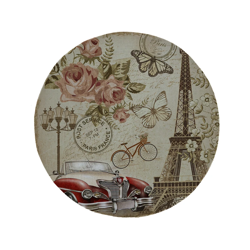 پادری مدل دایره طرح ایفل کد 5384 سایز 90 × 90 سانتی متر 