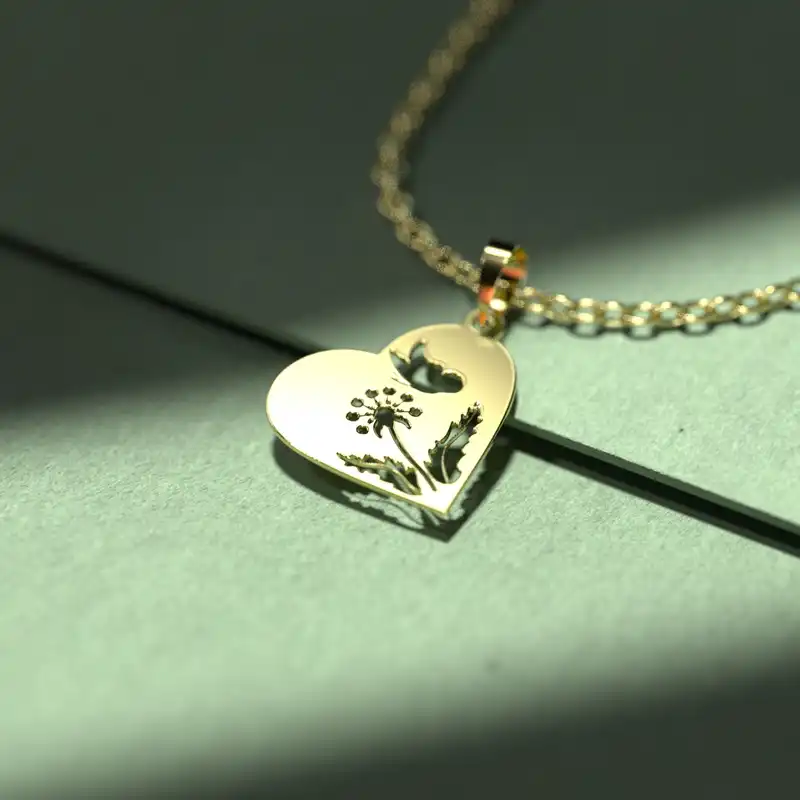 گردنبند طلا 18 عیار زنانه مدوپد مدل قلب کد SS1146