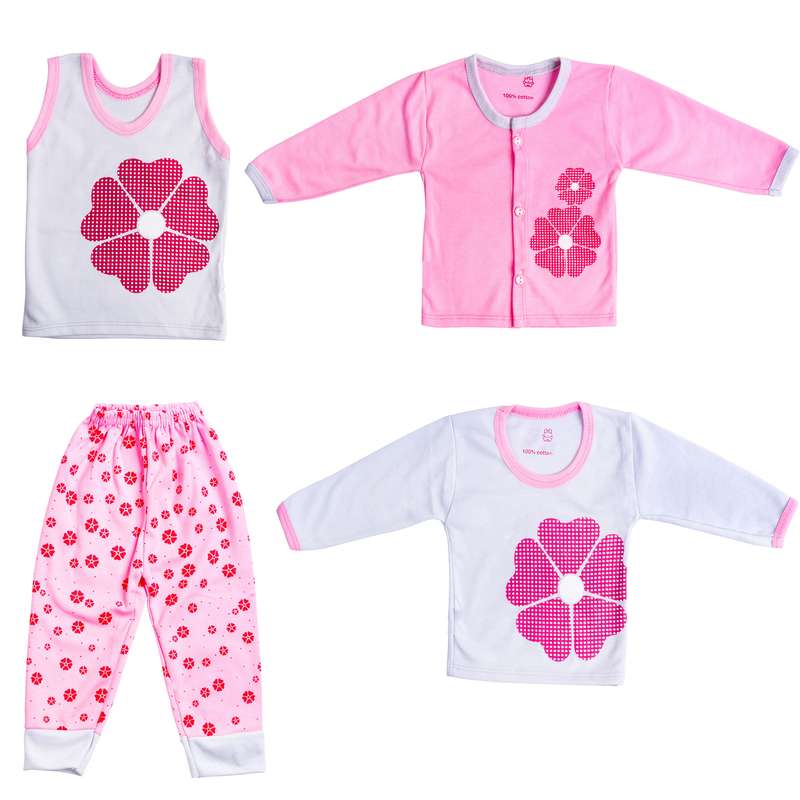 ست 4 تکه لباس نوزادی مدل GOL-SRT