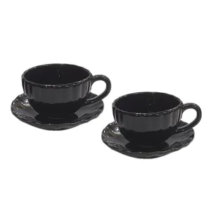 ست فنجان و نعلبکی مدل لته خوری کد 1304 بسته 4 عددی