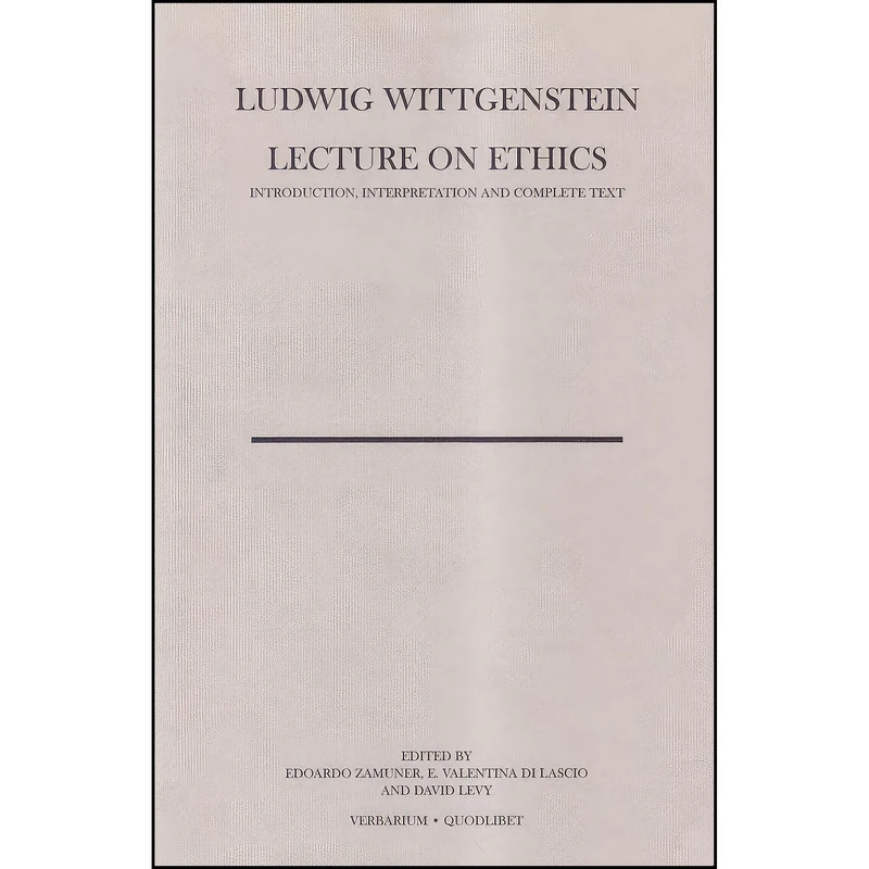 کتاب Lecture on ethics اثر Ludwig Wittgenstein انتشارات Quodlibet