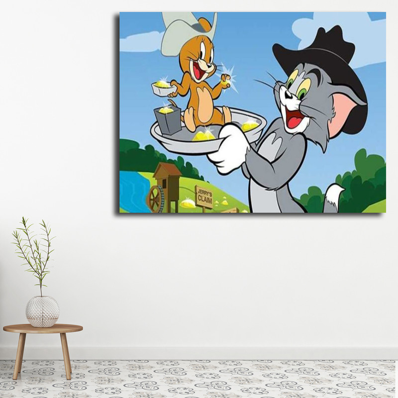  تابلو کودک و نوزاد مدل تام و جری کد 1